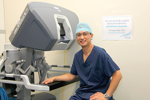 first robotic distal pancreatectomy in Australia